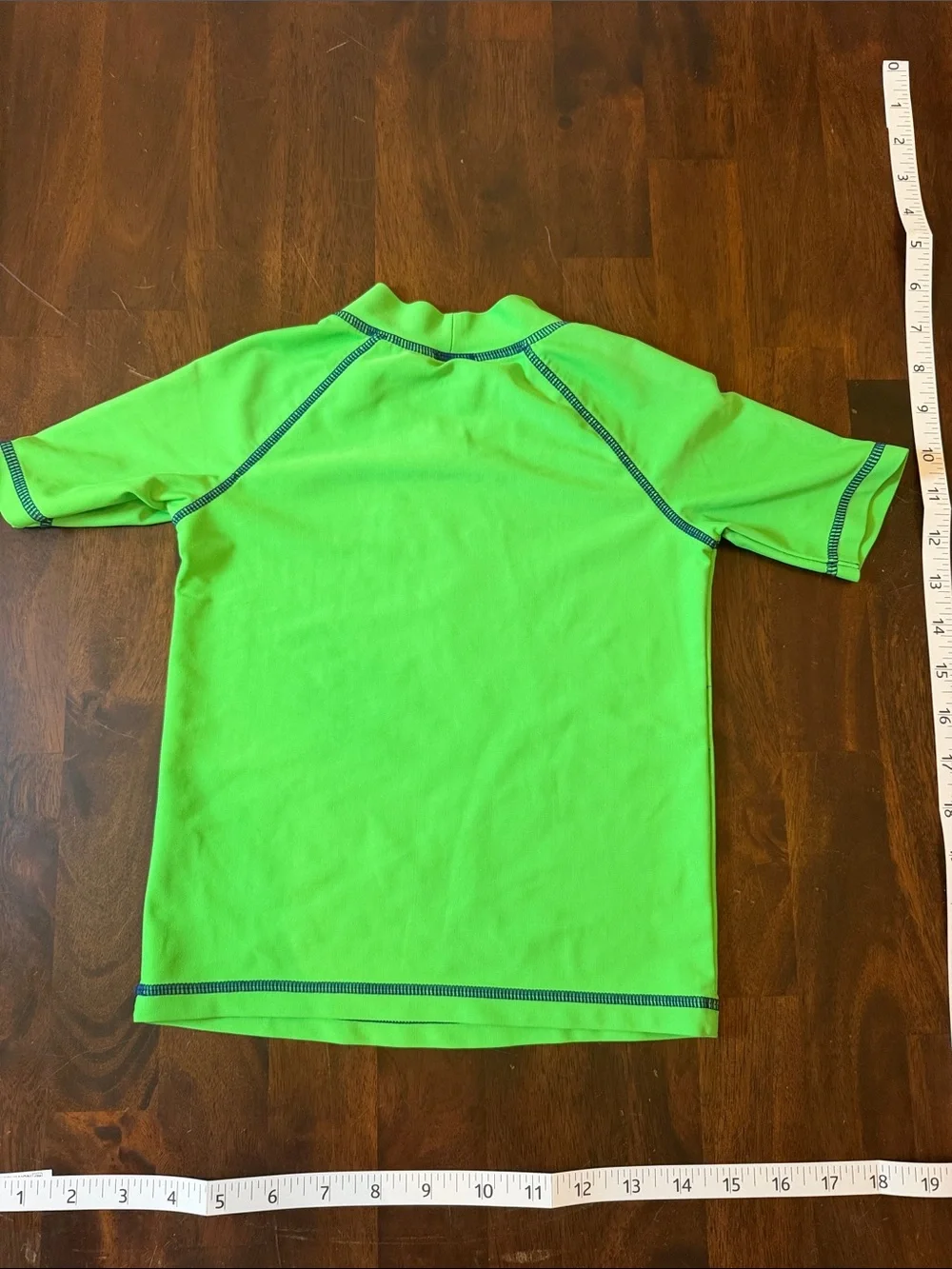 Carter's Bright Green Short-Sleeve Rashguard with Blue Dino Graphic